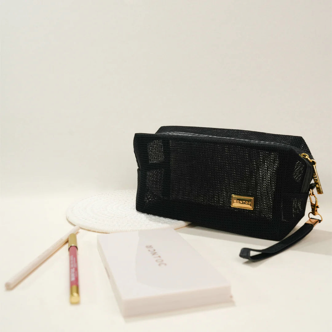 Cosmetiquera Negra Malla MN0158 Montoc