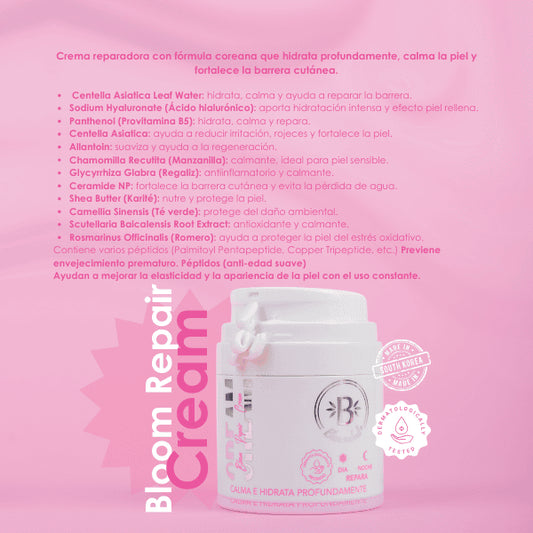 Crema Reparadora Centella Asiatica Bloomshell