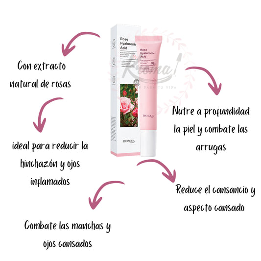 Contorno de Ojos Rosas Acido Hialuronico Bioaqua