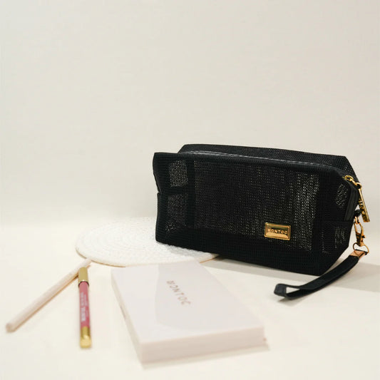 Cosmetiquera Negra Malla MN0158 Montoc