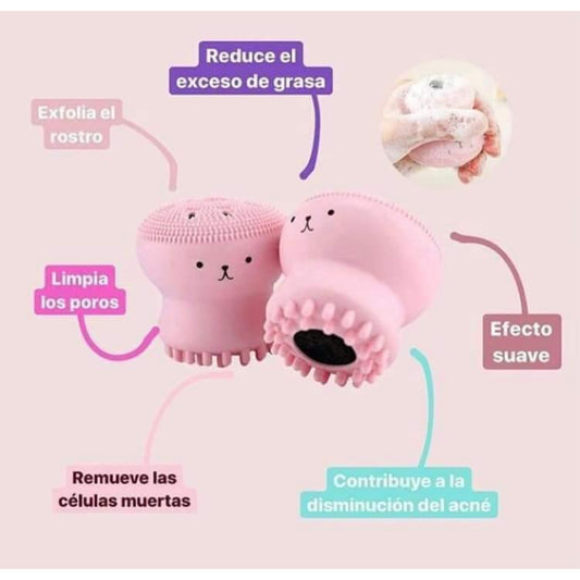 Cepillo Limpieza Facial Pulpo