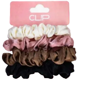 Set x4 Moñas Scrunchies Satin